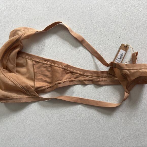 NWT Skims Summer Mesh String Thong in Ochre Sexy Kim Kardashian Tan Underwear 3X - Picture 4 of 9